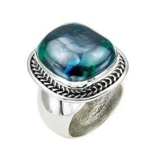 Eilat Stone Ring in Sterling Silver with Filigree by Rafael Jewelry Artists & Brands
