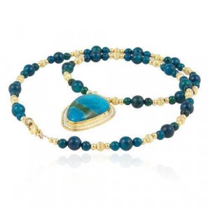 Eilat Stone and Gold-Plated Necklace by Rafael Jewelry Artists & Brands