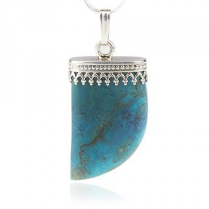 Eilat Stone Pendant in Sterling Silver by Rafael Jewelry Jewish Necklaces