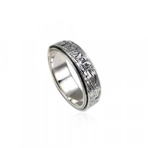 Sterling Silver Ring with Ancient Jerusalem by Rafael Jewelry Jerusalem Jewelry