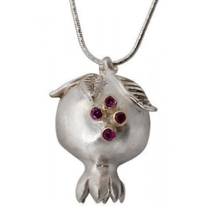 Rafael Jewelry Pomegranate Pendant in Sterling Silver with Ruby in Yellow Gold Artists & Brands