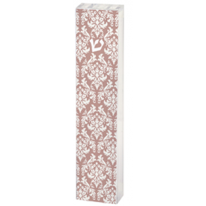 Brown Mezuzah with White Detailing Artists & Brands