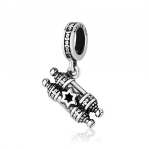 925 Sterling Silver Torah Scrolls Charm Without Coating
 Israeli Charms