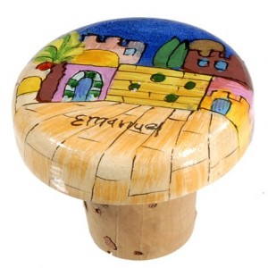 Yair Emanuel Bottle Cork With Jerusalem Depictions Wine Corks & Holders