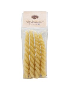Traditional Wax Havdalah Candle Set with Four Natural Wax Candles Havdalah Sets and Candles