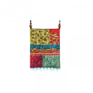 Yair Emanuel Multicolored Patches Embroidered Bag with Jerusalem Apparel