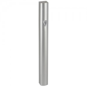 Matte Mezuzah with Small Hebrew Letter Shin and Smooth Surfaces Mezuzahs