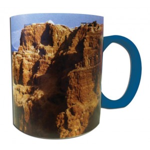 Ceramic Mug with Masada and Dead Sea Photograph Jewish Coffee Mugs