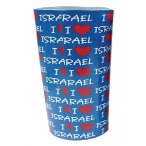 Tequila Shot Glass with 'I Love Israel' in Blue Shot Glasses