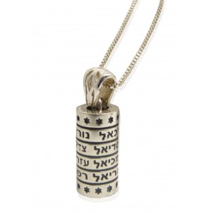 Cylinder Pendant with Names of the Archangels  Jewish Necklaces