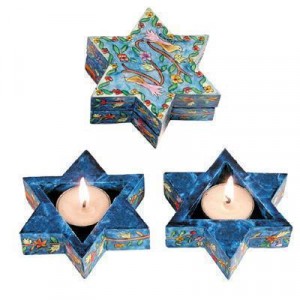 Star of David Candlesticks with Doves- Yair Emanuel Candle Holders & Candles
