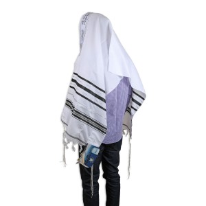 Black and Silver Acrylic Tallit Outlet Store