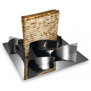 Laura Cowan Modular Matzah Plate in Stainless Steel & Anodized Aluminum Matzah Plates