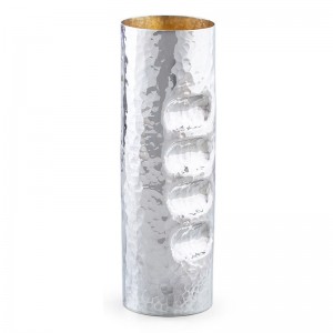 Hammered Sterling Silver Cylinder Netilat Yadayim Washing Cup by Bier Judaica Washing Cups