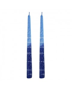 Blue Wax Shabbat Candles by Galilee Style Candles Shabbat