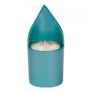 Turquoise Memorial Candle Holder by Yair Emanuel Candle Holders & Candles