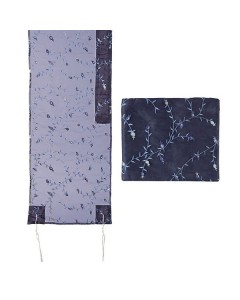Yair Emanuel Organza Blue Embroidered Tallit  Modern Tallit