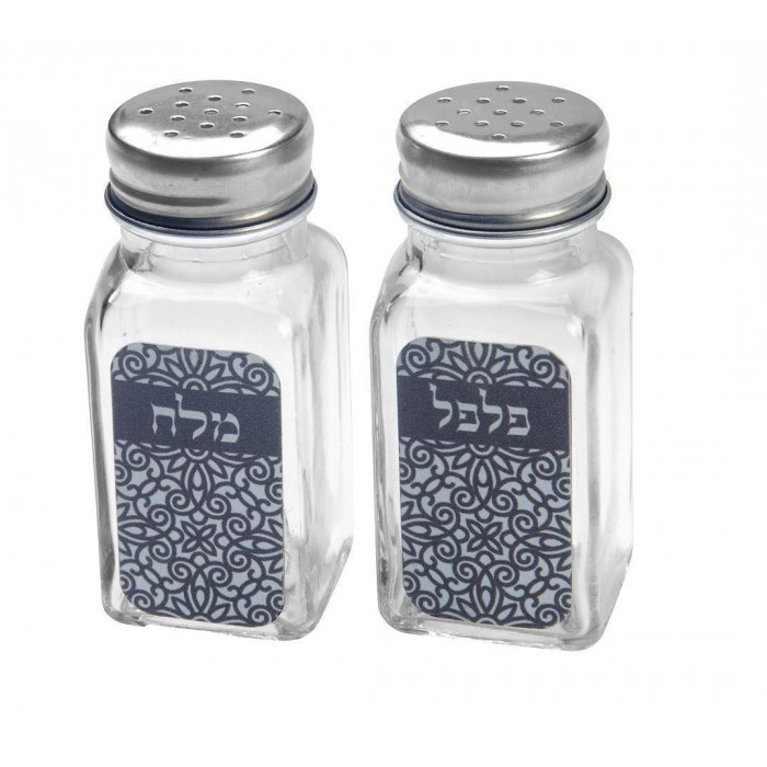 Salt & Pepper Shakers in Glass with Flowers