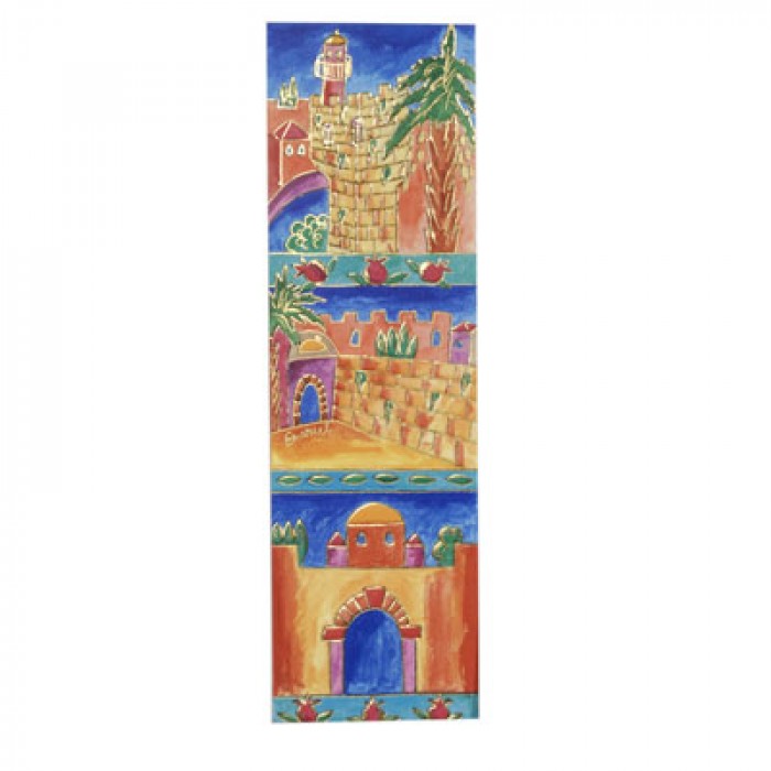 Yair Emanuel Decorative Bookmark with Jerusalem Gates