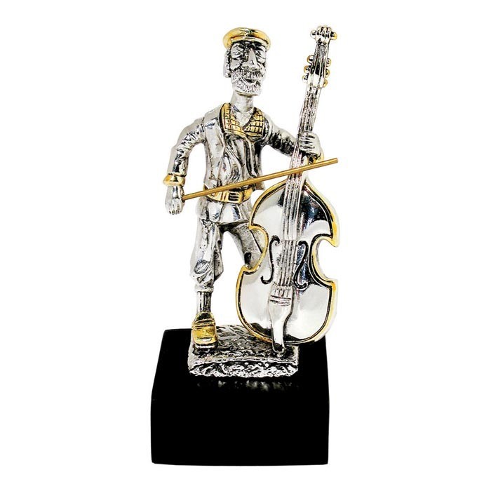 Sterling Silver Miniature Cello Player Figurine