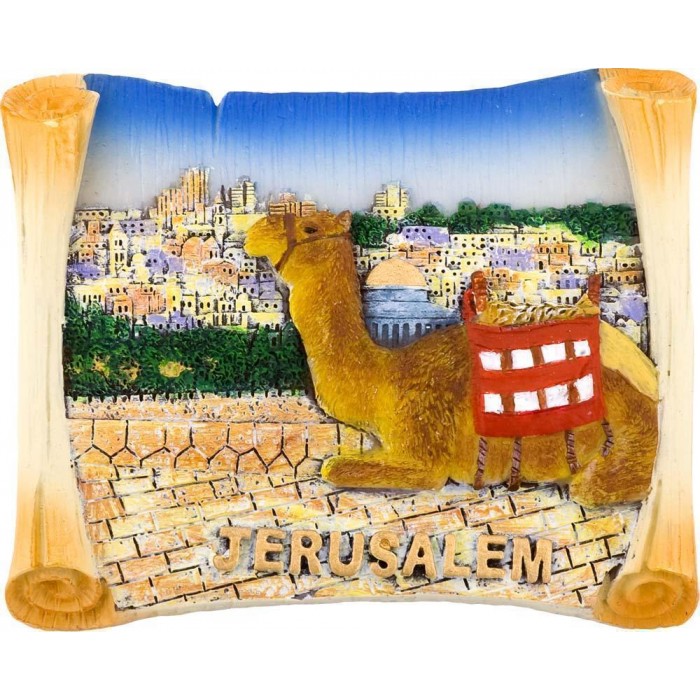 Ceramic Jerusalem Magnet with Camel
