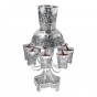 Silver Plated Wine Set with 8 Cups and Jerusalem