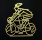 David Gerstein Bike Rider Brooch in Gold