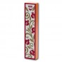 Red Pomegranate and Vines Mezuzah