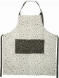 Yair Emanuel Womens Apron with Black and White Pomegranate Pattern 