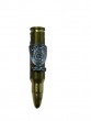 Brass Bullet Pendant with Israeli Police Insignia and Hebrew and English Text