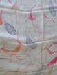 White Silk Scarf with Pink, Orange and Gray Pattern by Galilee Silks