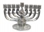 Figurine of Hanukah Menorah with Jerusalem Design