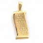 Gold Plated Mezuzah Scroll Pendant with Inscribed Text