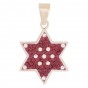 Rhodium Plated Star of David Pendant with Zircons and Amethysts