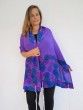Silk Women's Tallit in Purple with Blue & Turquoise Circles by Galilee Silks