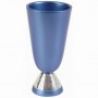 Blue Yair Emanuel Anodized Aluminum Kiddush Cup with Hammered Nickel Plate